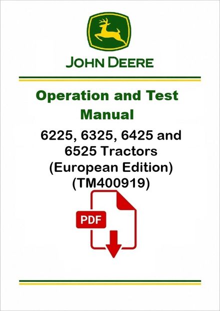John Deere 6225-6525 Diagnostic Manual TM400919