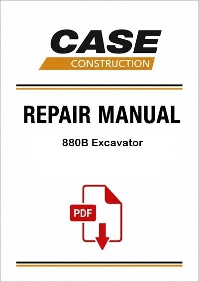 Case 880B Excavator Service Pdf Manual (Pb. No. 9-68144)