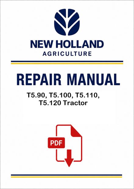 New Holland T5.90, T5.100, T5.110, T5.120 Tractor Service Pdf Manual