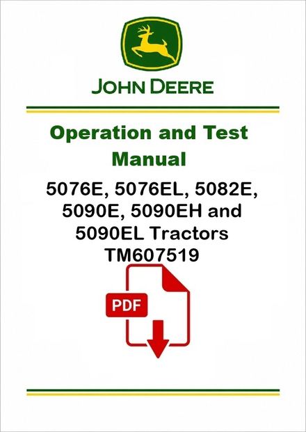 John Deere 5076E 5090E Diagnostic Manual TM607519