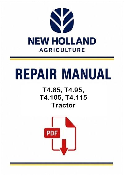 New Holland T4.85, T4.95, T4.105, T4.115 Tractor Service Pdf Manual Na (p. Nb. 47840679)
