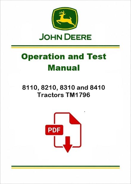 John Deere 8110-8410 Diagnostic Manual TM1796