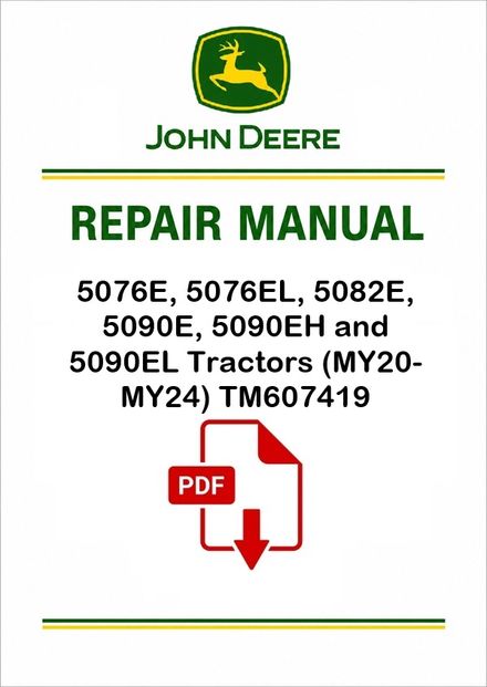 John Deere 5076E 5090E Repair Manual TM607419