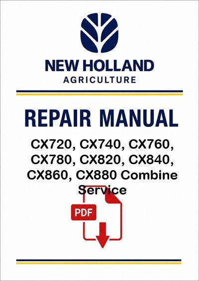 New Holland CX720, to CX880 Combine Service Pdf Manual