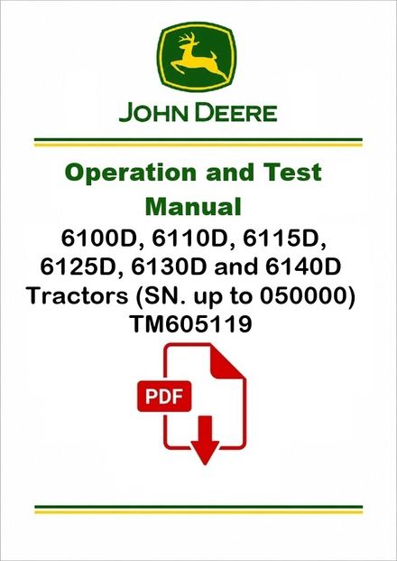 John Deere 6100D 6140D Diagnostic Manual TM605119