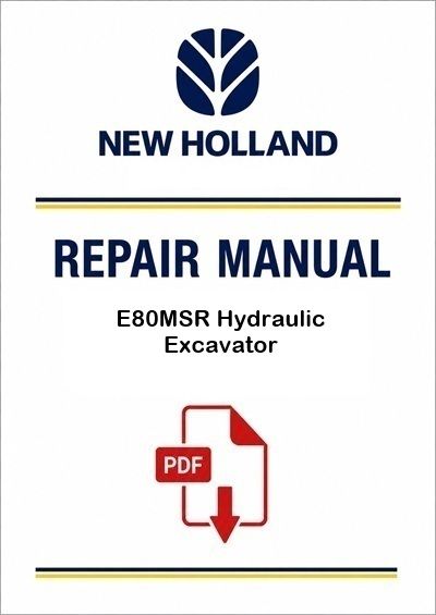 New Holland E80MSR Hydraulic Excavator Service Pdf Manual (p. Nb. 60413421)