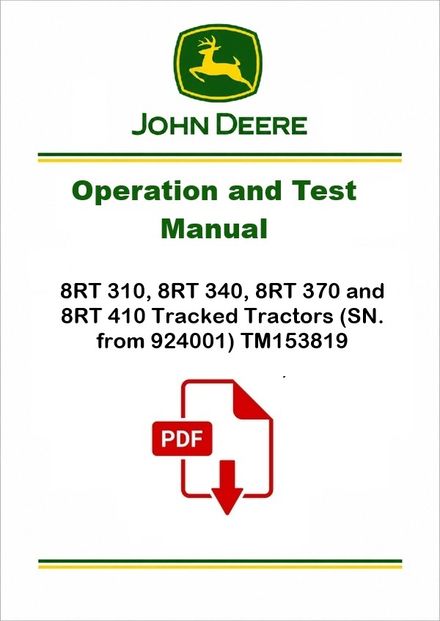John Deere 8RT Diagnostic Manual PDF TM153819