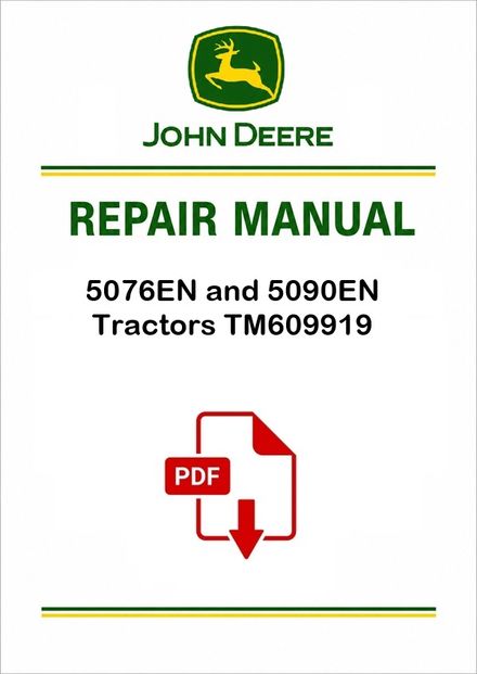 John Deere 5076EN 5090EN Repair Manual PDF TM609919