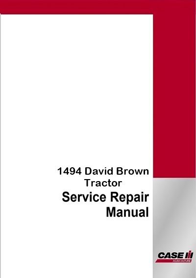 Case IH 1494 David Brown Tractor Service Pdf Manual