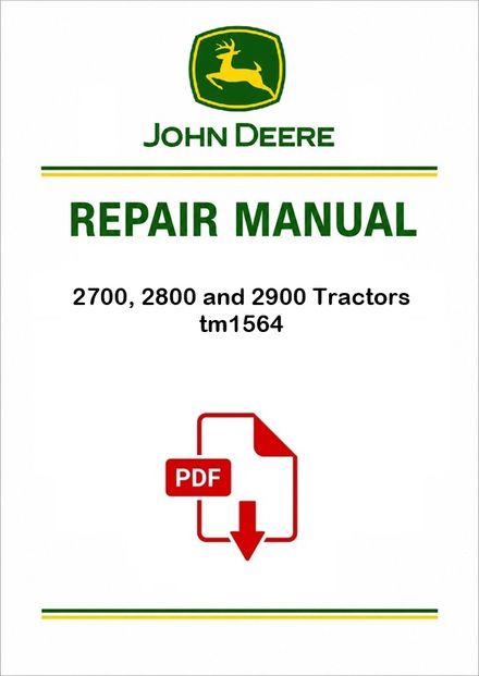 John Deere 2700-2900 Technical Manual TM1564