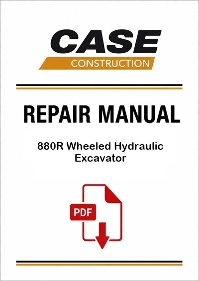 Case 880R Wheeled Hydraulic Excavator Service Pdf Manual (Pb. No. 9-67074)
