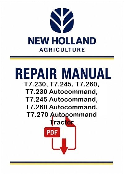 New Holland T7.230, T7.245, T7.260, T7.230 Autocommand, T7.245 Autocommand, T7.260 Autocommand, T7.2