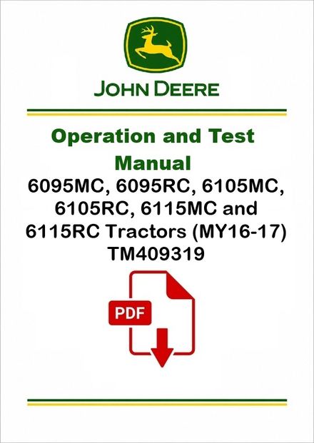 John Deere 6095MC-6115RC MY16-17 Diagnostic Manual PDF TM409319