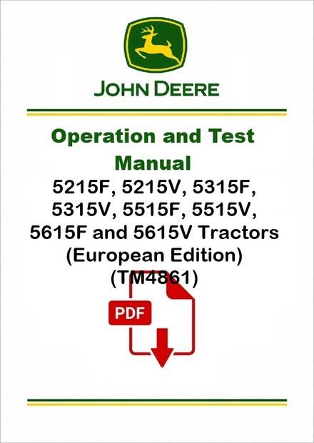 John Deere 5215F-5615V Diagnostic Manual TM4861
