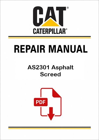 Caterpillar AS2301 Asphalt Screed Service Repair Pdf Manual