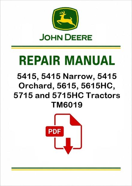John Deere 5415 5715 Tractors Technical Manual PDF TM6019