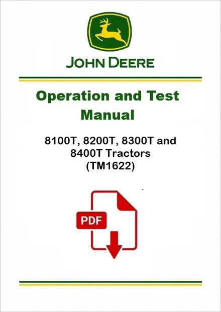 John Deere 8100T-8400T Test Manual TM1622