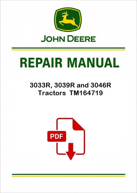 John Deere 3033R-3046R Manual PDF TM164719