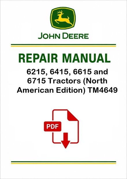 John Deere 6215-6715 Tractors Repair Manual PDF TM4649