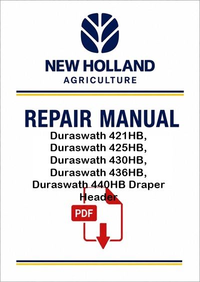New Holland Duraswath 421HB, Duraswath 425HB, Duraswath 430HB, Duraswath 436HB, Duraswath 440HB Drap