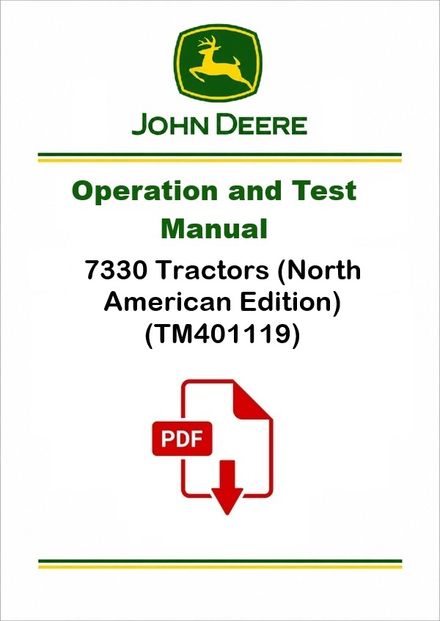 John Deere 7330 Diagnostic Manual TM401119