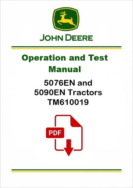 John Deere 5076EN 5090EN Diagnostic PDF TM610019