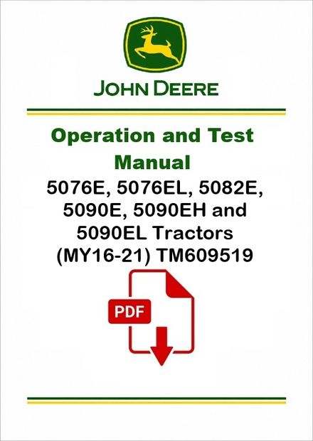 John Deere 5076E 5090EL Diagnostic Manual TM609519