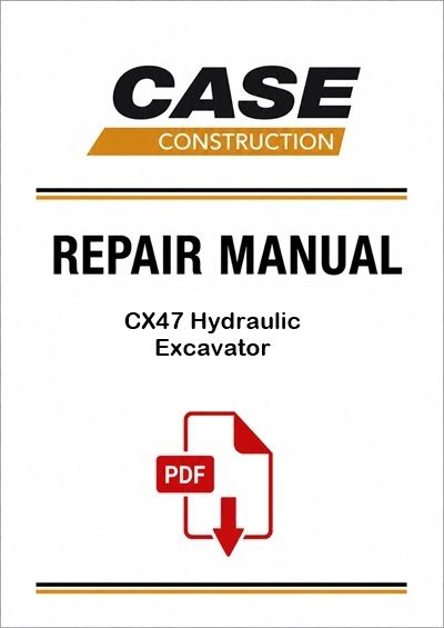 Case CX47 Hydraulic Excavator Service Pdf Manual (Pb. No. 6-49220)