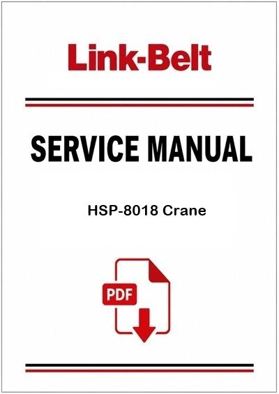 Link Belt HSP-8018 Crane Service Pdf Manual