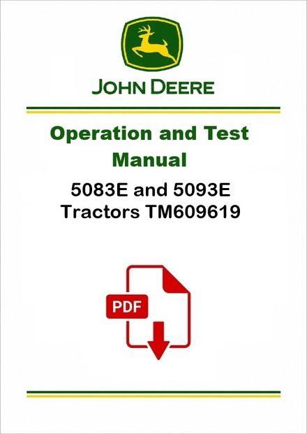 John Deere 5083E 5093E Diagnostic Manual TM609619