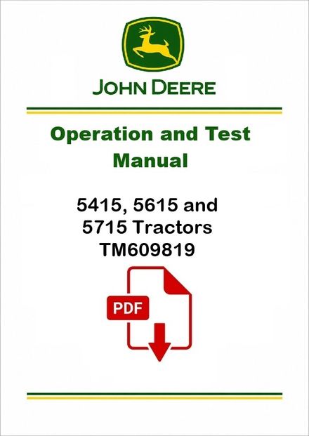 John Deere 5415 5715 Diagnostic Manual PDF TM609819