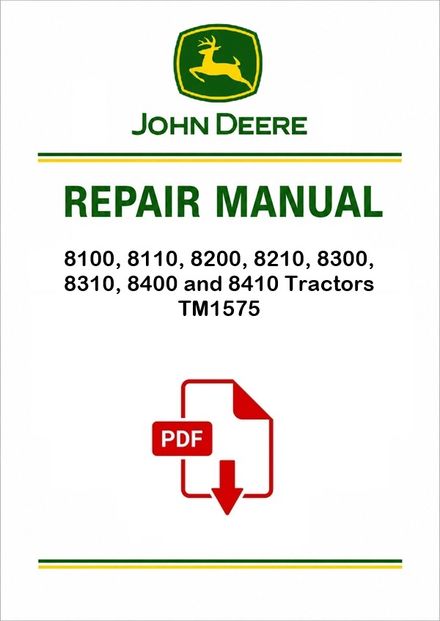 John Deere 8100-8410 Repair Manual TM1575