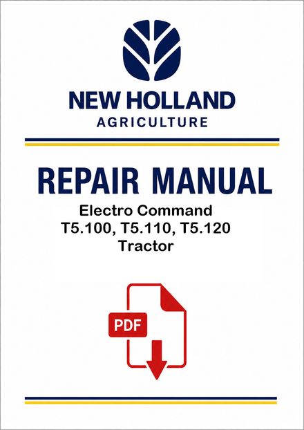 New Holland Electro Command T5.100, T5.110, T5.120 Tractor Service Pdf Manual