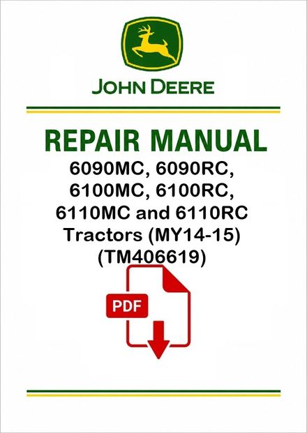 John Deere 6090MC-6110RC Tractors Repair Manual TM406619