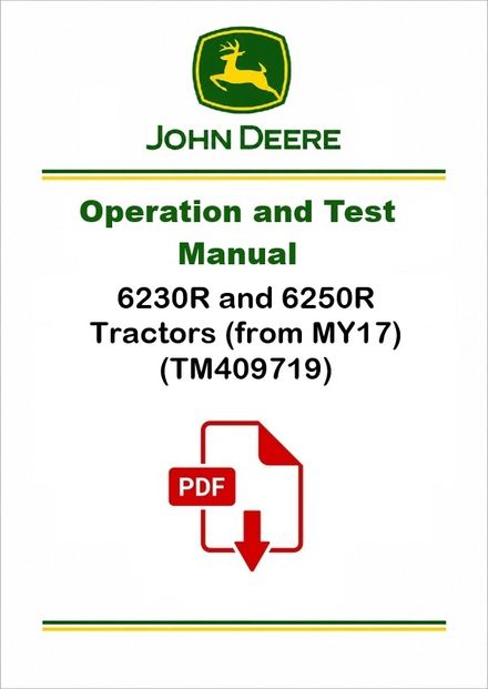 John Deere 6230R-6250R MY17 Diagnostic Manual PDF TM409719