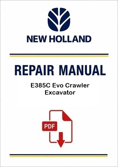 New Holland E385C Evo Crawler Excavator Service Pdf Manual (p. Nb. 48034228)