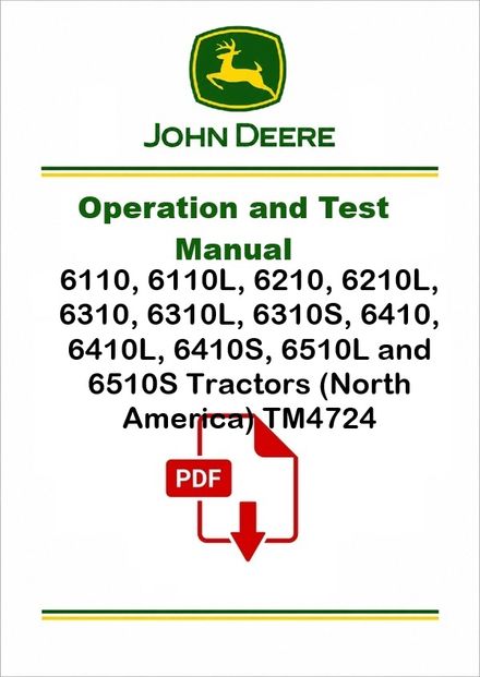 John Deere 6110-6510S Diagnostic Manual TM4724
