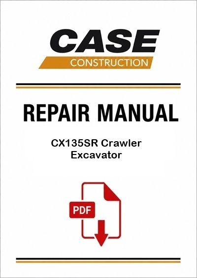 Case CX135SR Crawler Excavator Service Pdf Manual (Pb. No. 84173293A)