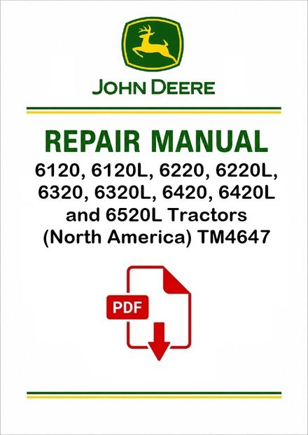 John Deere 6120-6520L Tractors Repair Manual PDF