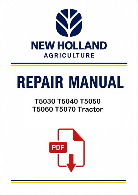 New Holland T5030 T5040 T5050 T5060 T5070 Tractor Service Pdf Manual