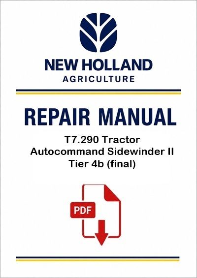 New Holland T7.290 Tractor Autocommand Sidewinder II Tier 4b (final) Service Pdf Manual (p. Nb. 4819