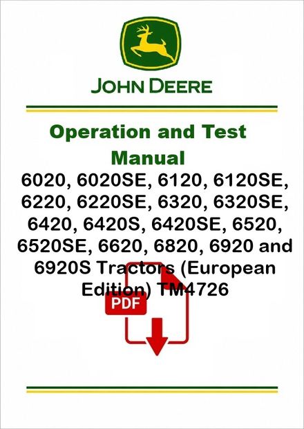 John Deere 6020-6920S Diagnostic Manual TM4726