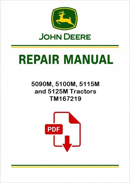 John Deere 5090M-5125M Tractors Repair Manual PDF TM167219