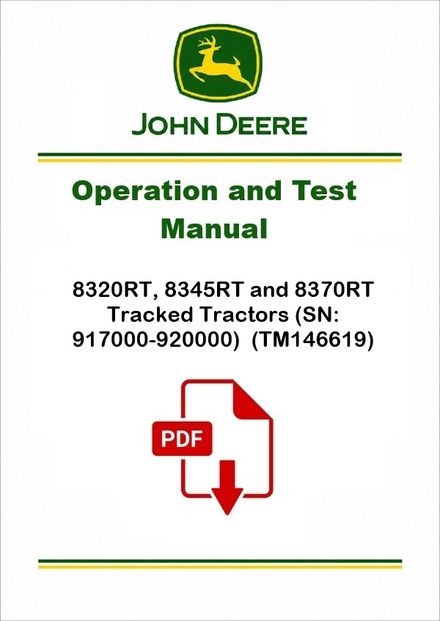 John Deere 8320RT-8370RT Diagnostic Manual TM146619