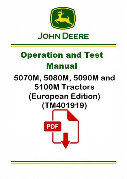 John Deere 5070M-5100M Diagnostic Manual TM401919