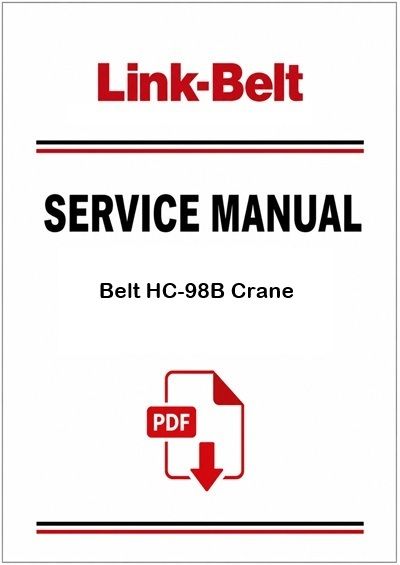 Link Belt HC-98B Crane Service Pdf Manual