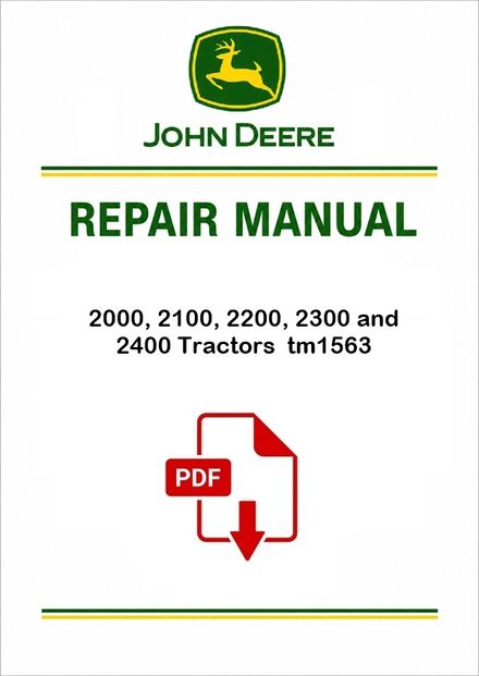 John Deere 2000-2400 Technical Manual TM1563