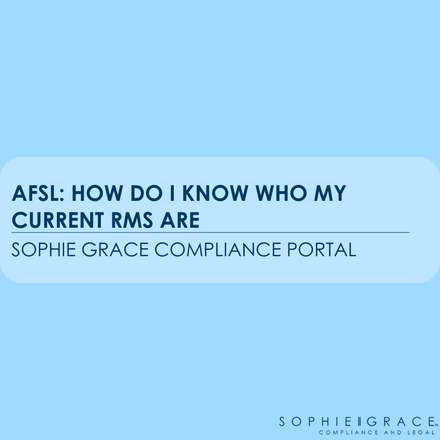 AFSL: How do I know who my current RMs are?