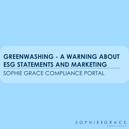 Greenwashing - A warning about ESG Statements and Marketing