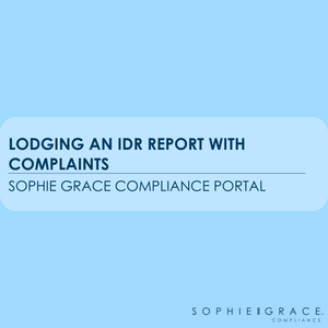 Lodging an IDR report with complaints